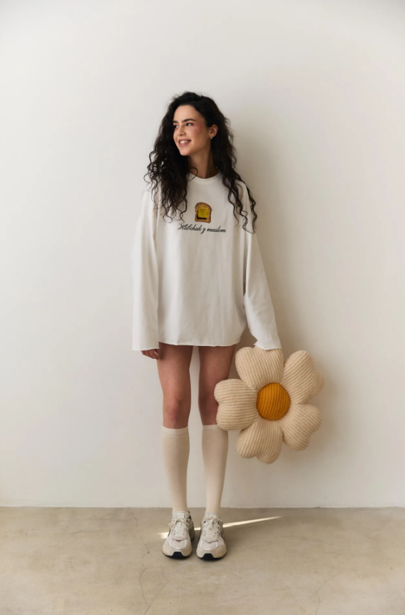 WOMEN'S WAVE Лонгслів "Хлібчика з маслом" молочний