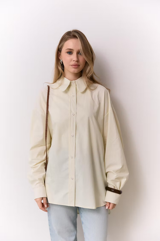 Сорочка з попліну крем