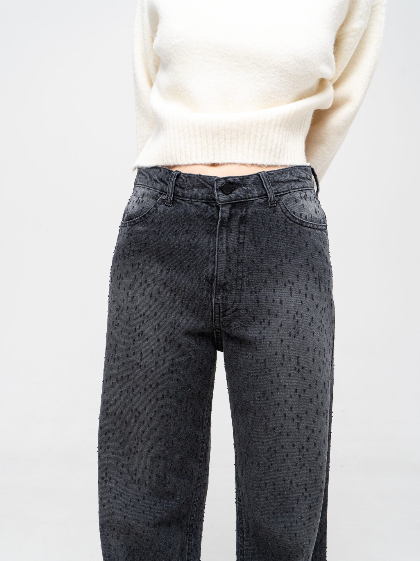 Baggy Grey Jeans з зачіпами