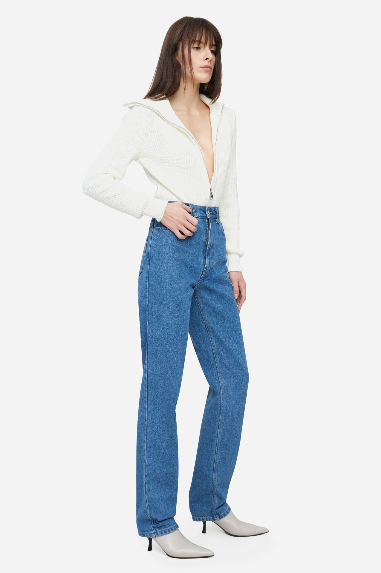 Джинси прямі Straight Fit блакитні
