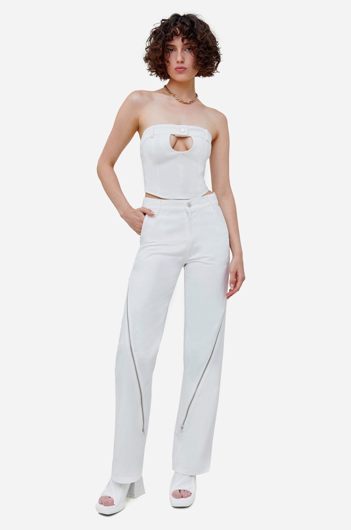 Zip Jeans білі