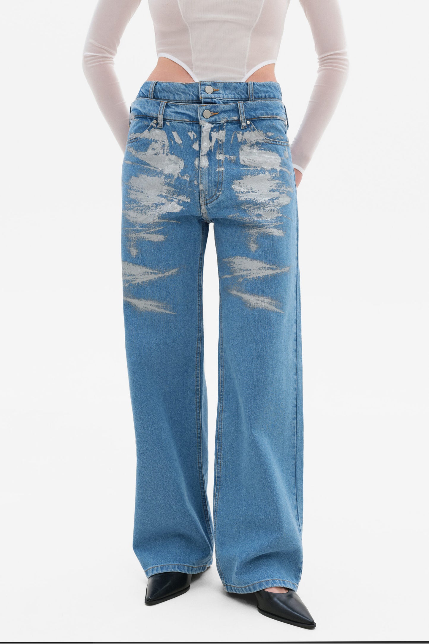 Silver Double Jeans
