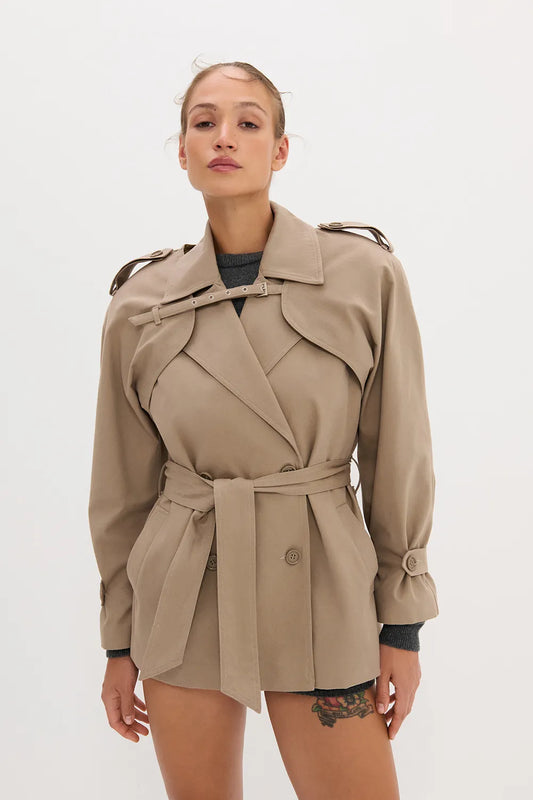 Тренч-трансформер бежевий