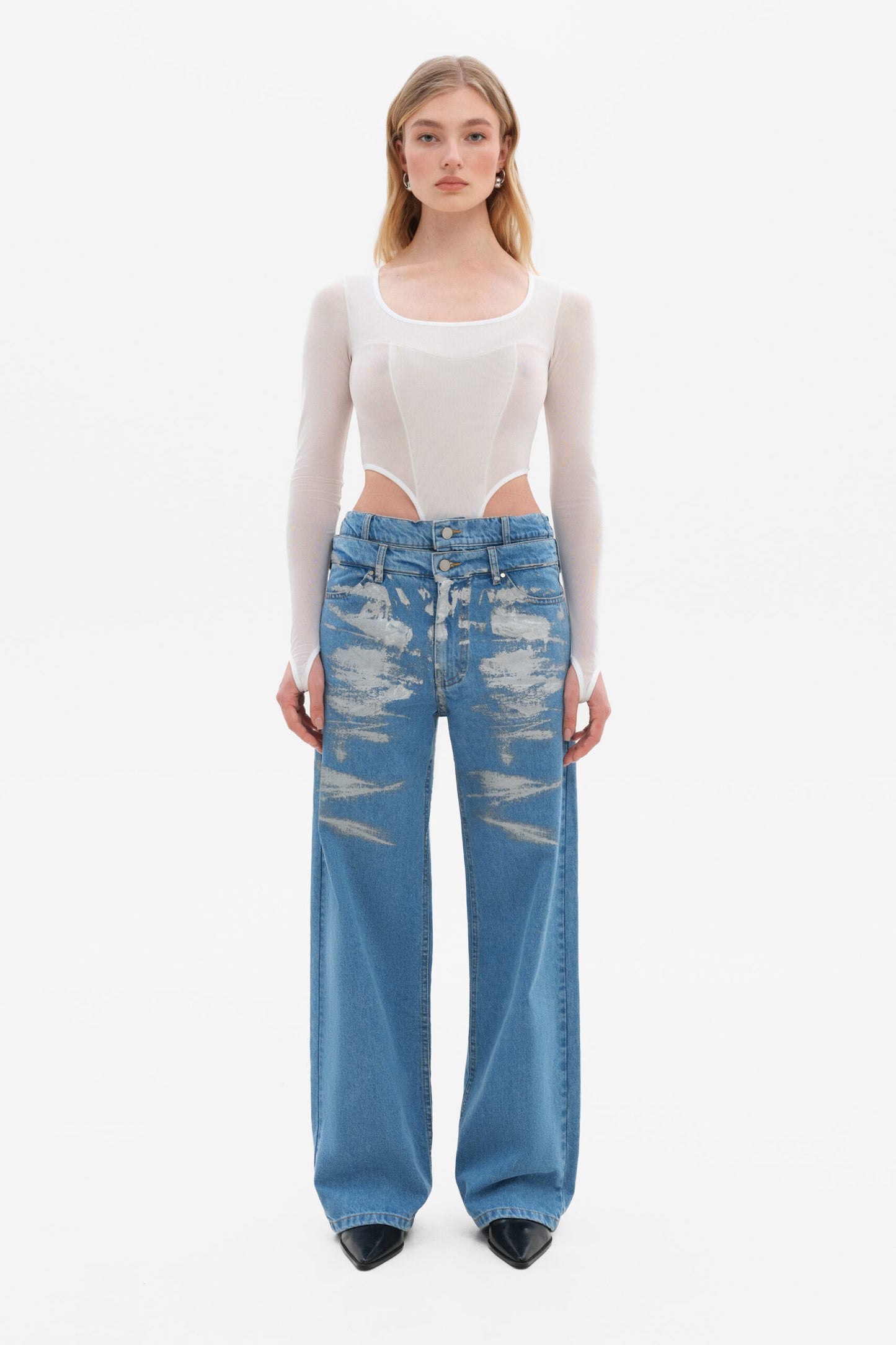 Silver Double Jeans
