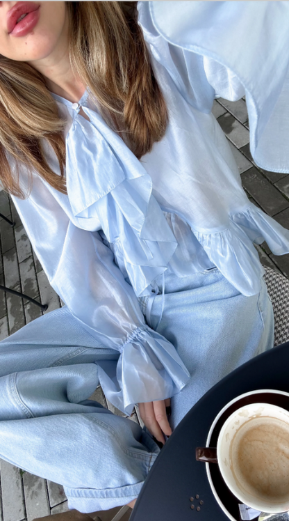 VLADOVA Блуза в стилі "Boho" блакитна