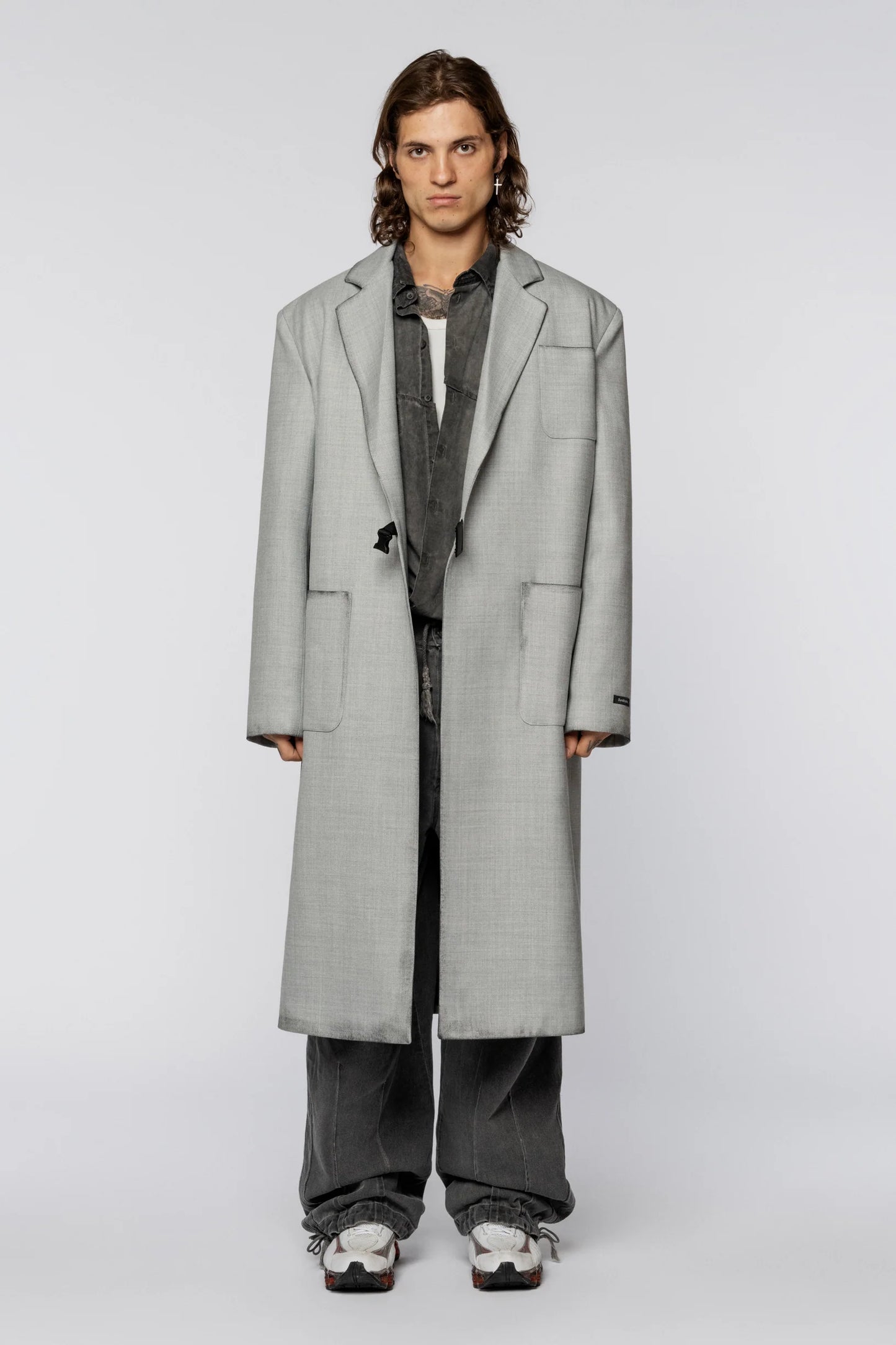 Пальто Oversized Wool Coat Grey