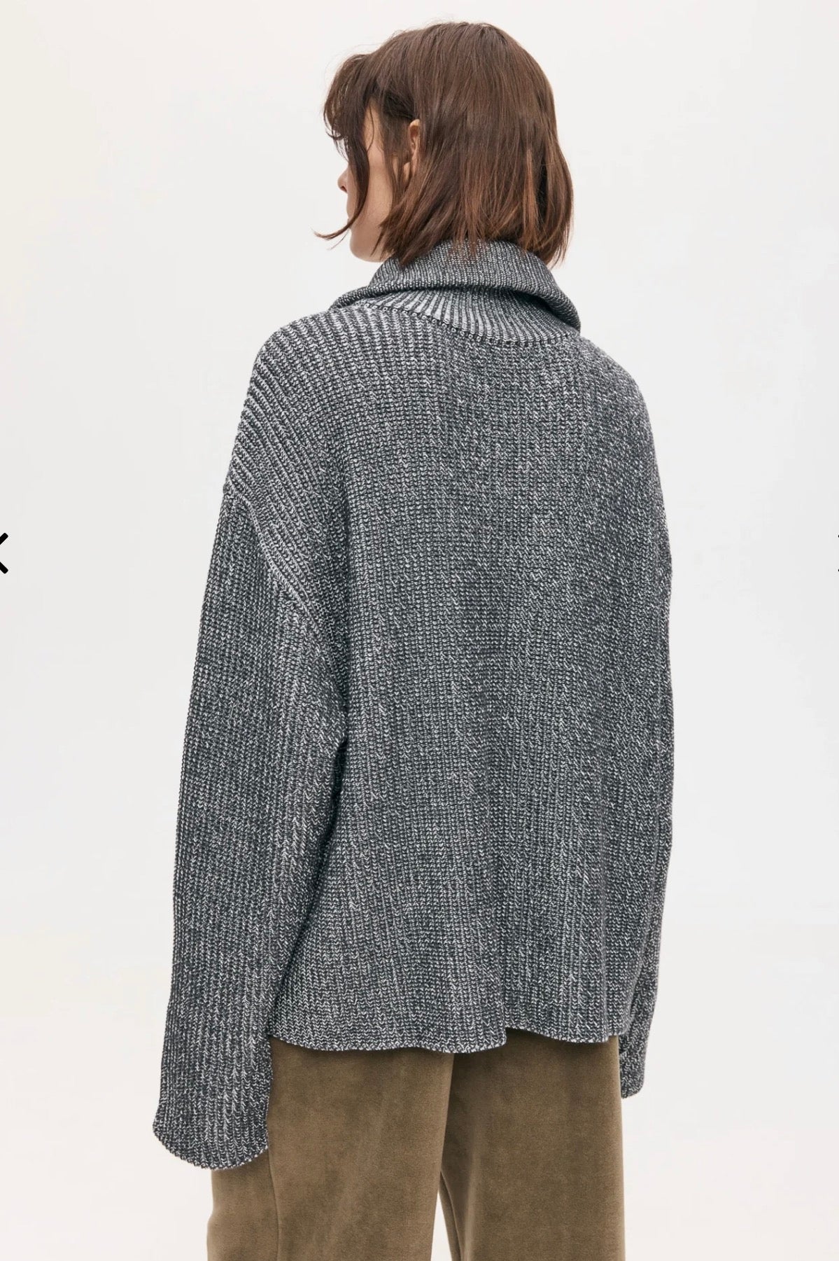 Светр меланж із замком сірий ONE SIZE