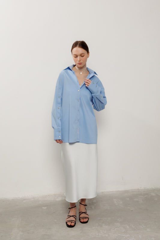 Сорочка кейп блакитна