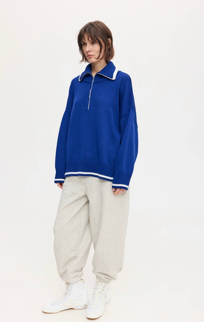 Светр із замком синій ONE SIZE