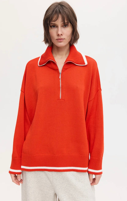 Светр із замком червоний ONE SIZE