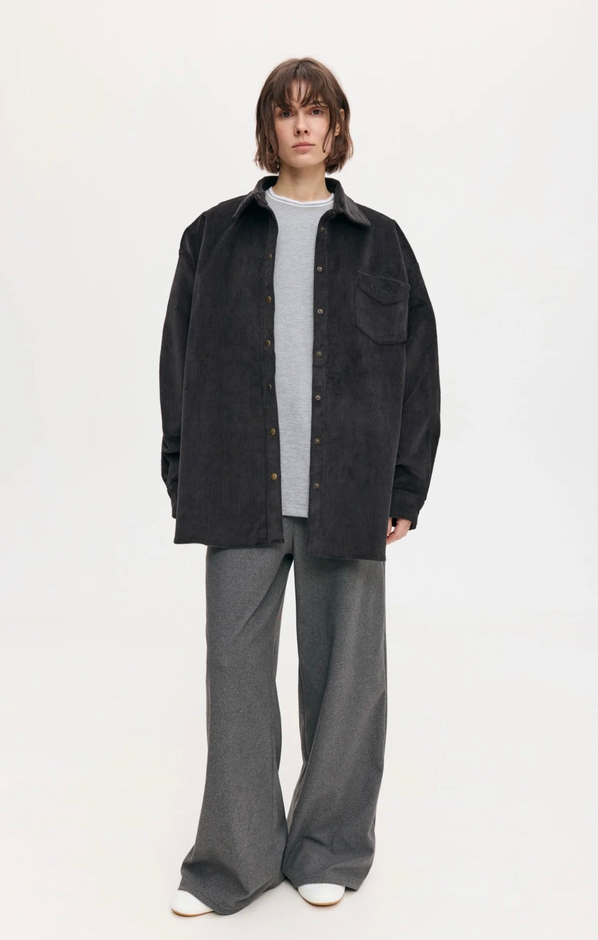 Сорочка з вельвету сірий ONE SIZE