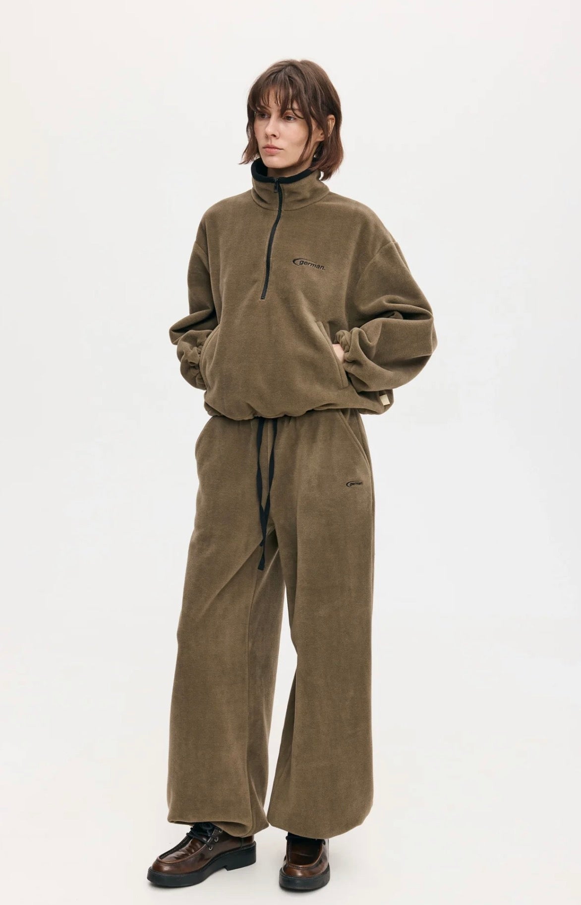 Флісова кофта crop койот