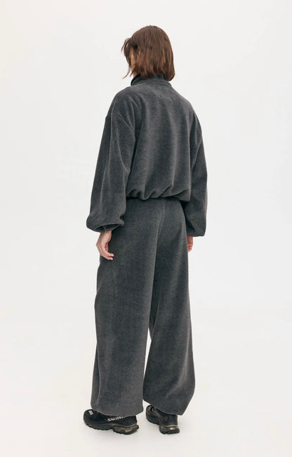 Флісова кофта crop сіра