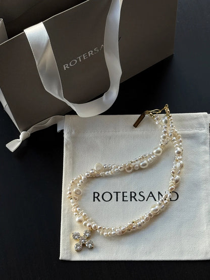 ROTERSAND Кольє Spirea (білий золотий 40см)