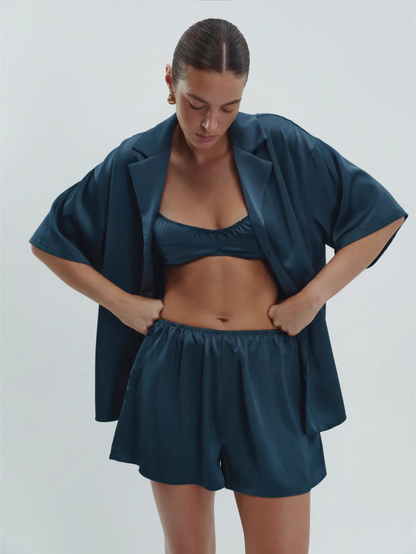 SHTYN Сорочка з коротким рукавом aqua