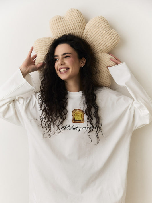 WOMEN'S WAVE Лонгслів "Хлібчика з маслом" молочний