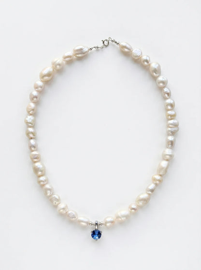 ROTERSAND Кольє SAPPHIRE (перлини з синім каменем)